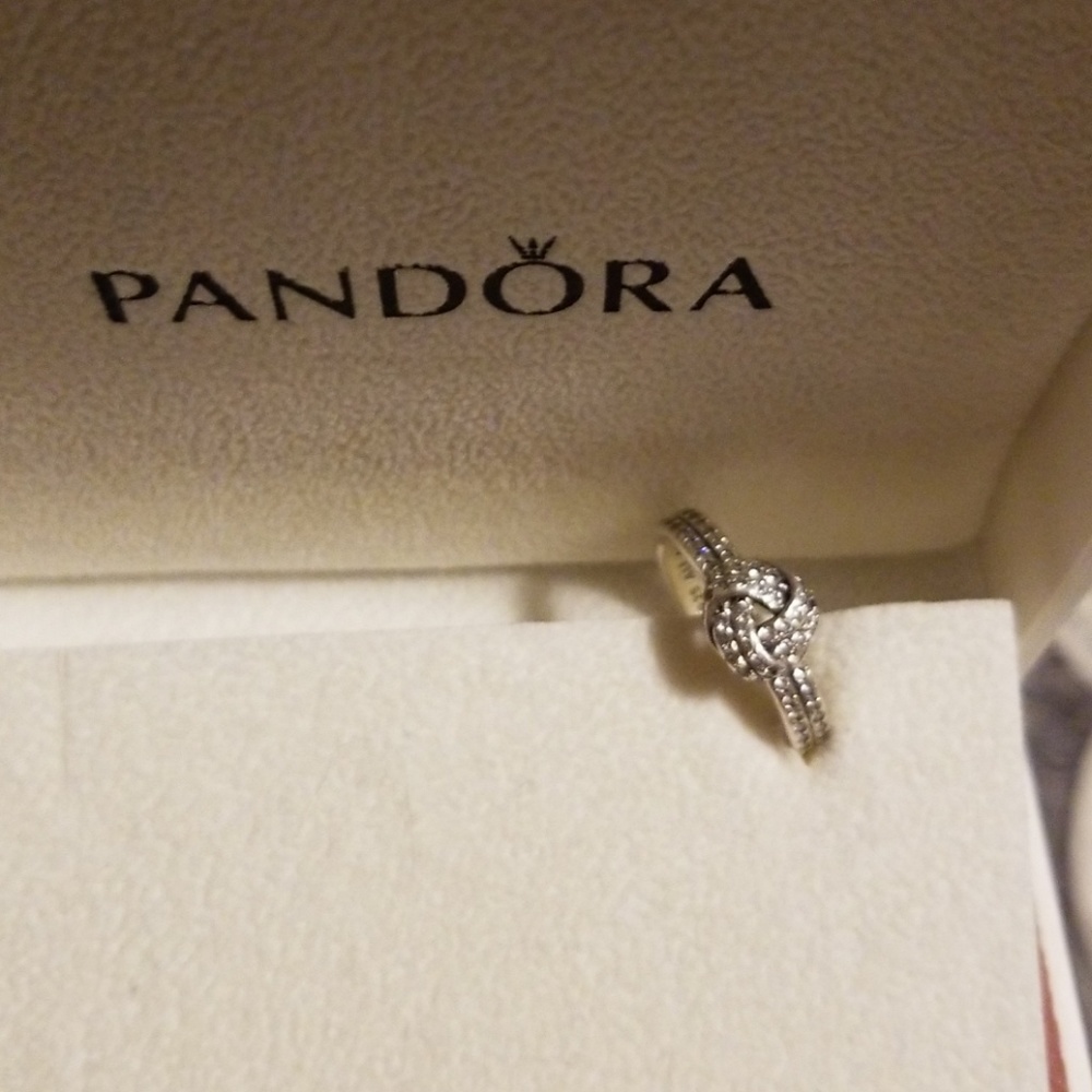 Pandora Pave' love knot ring